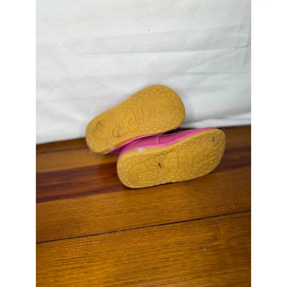 Little Mae's Boutique Pink Leather Daisy Mary‎ Jane Shoes Toddler Size 4